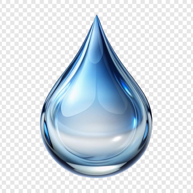 Gotas de água isoladas sobre um fundo transparente