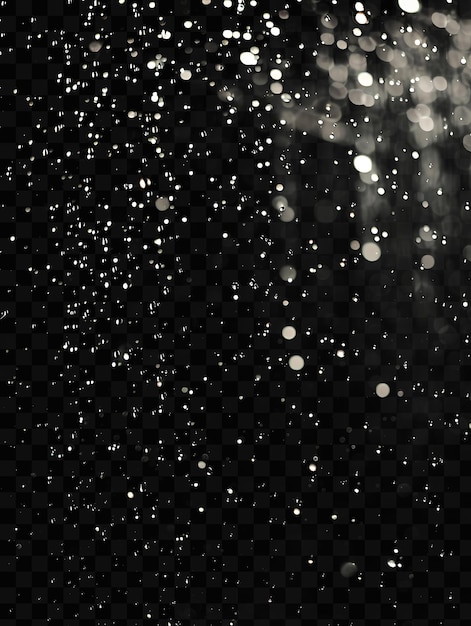 PSD gotas de chuva em um fundo preto