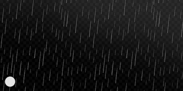 Las gotas de lluvia en un fondo transparente