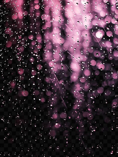 PSD gotas de lluvia en una ventana con un fondo rosa