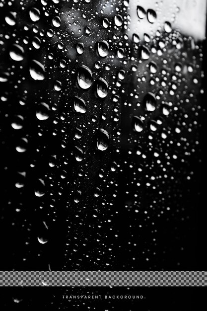 PSD gotas de lluvia en vidrio transparente