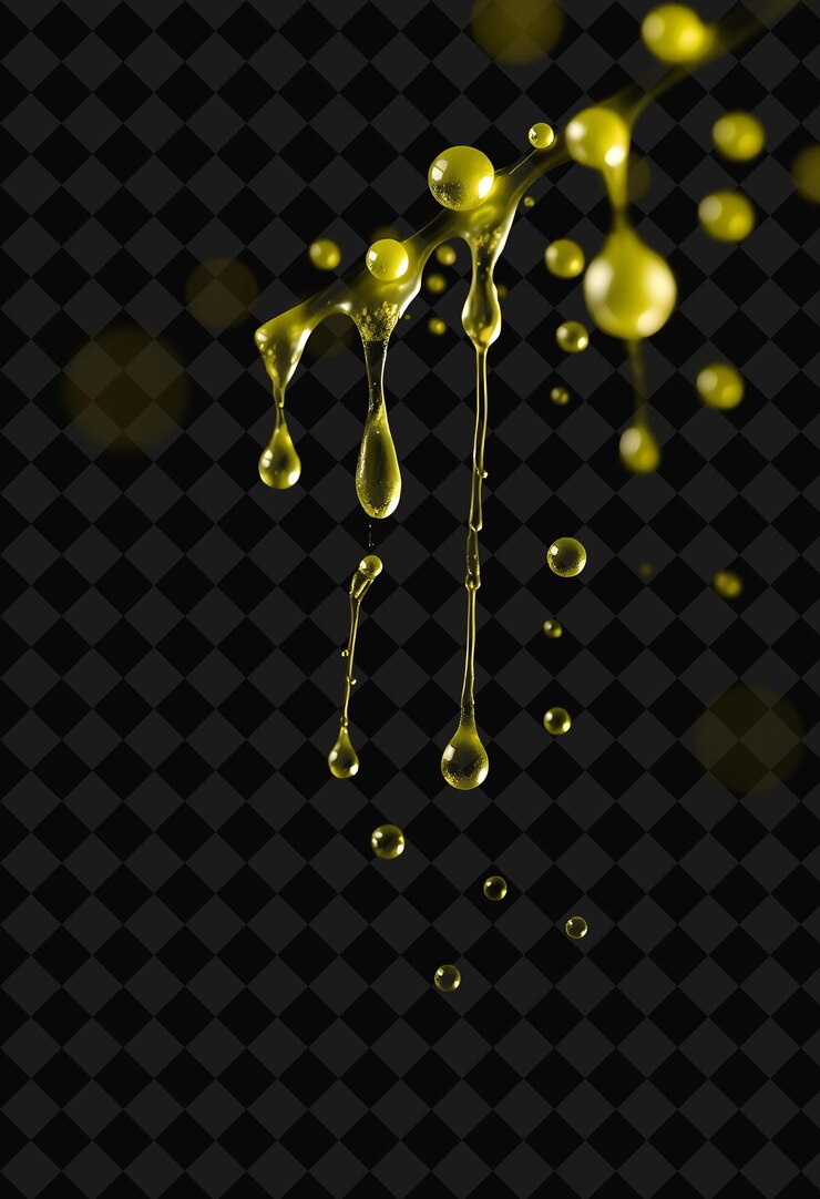 PSD las gotas luminosas gotean suavemente combinando amarillo suave y pálido gr y2k inspiredeen las gotas de l