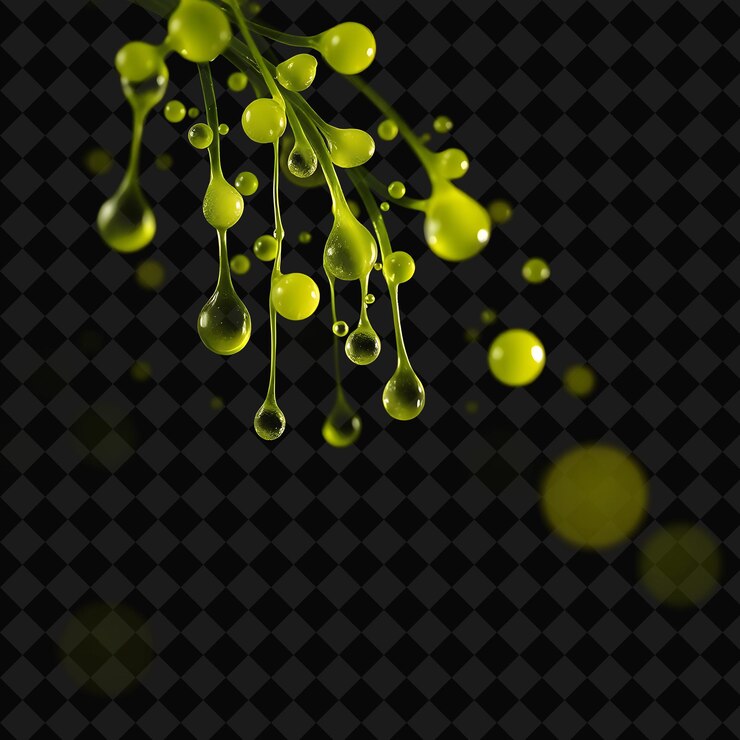 PSD las gotas luminosas gotean suavemente combinando amarillo suave y pálido gr y2k inspiredeen las gotas de l