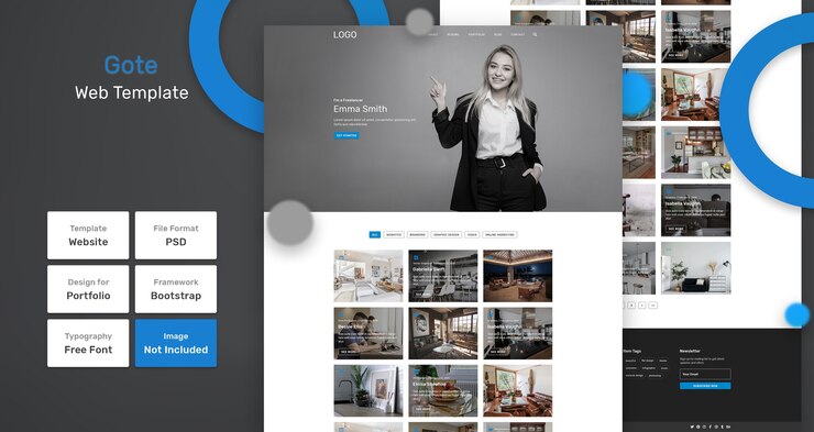 PSD gote portfolio web template