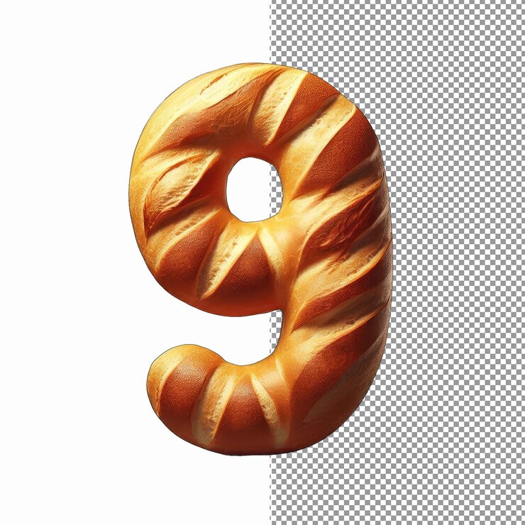 PSD gourmet-brot nummer kunstwerk png