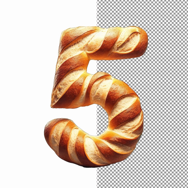 PSD gourmet-brot nummer kunstwerk png