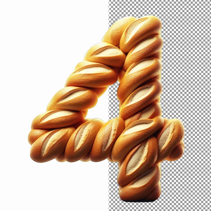 PSD gourmet-brot nummer kunstwerk png