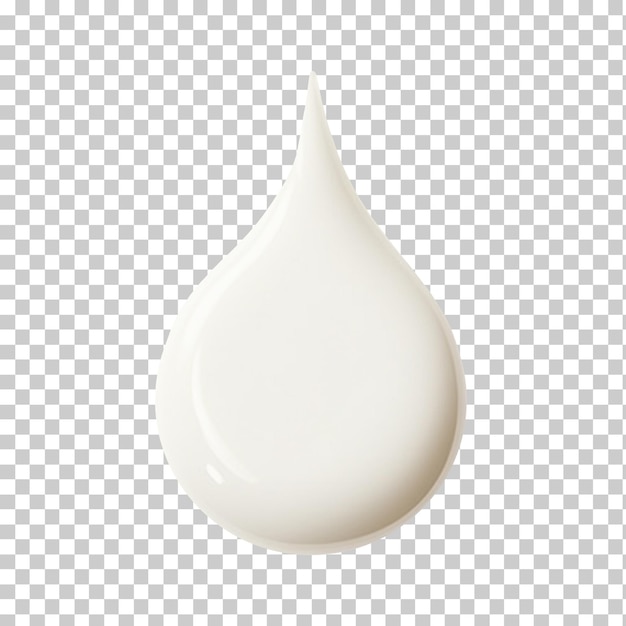 Goutte de lait ou de crème isolée sur fond transparent png psd