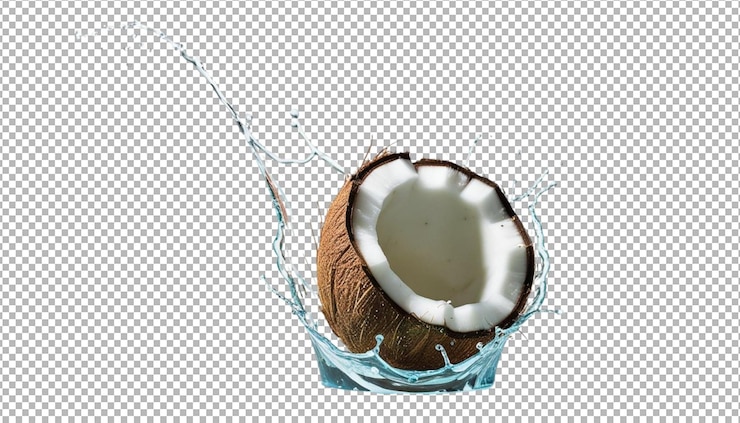PSD des gouttes d'eau créatives en eau de noix de coco
