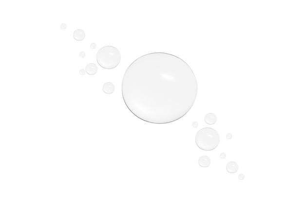 Gouttes de gel transparent ou d'eau de différentes tailles PNG