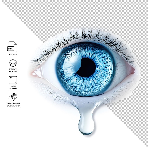gouttes oculaires isolées sans fond