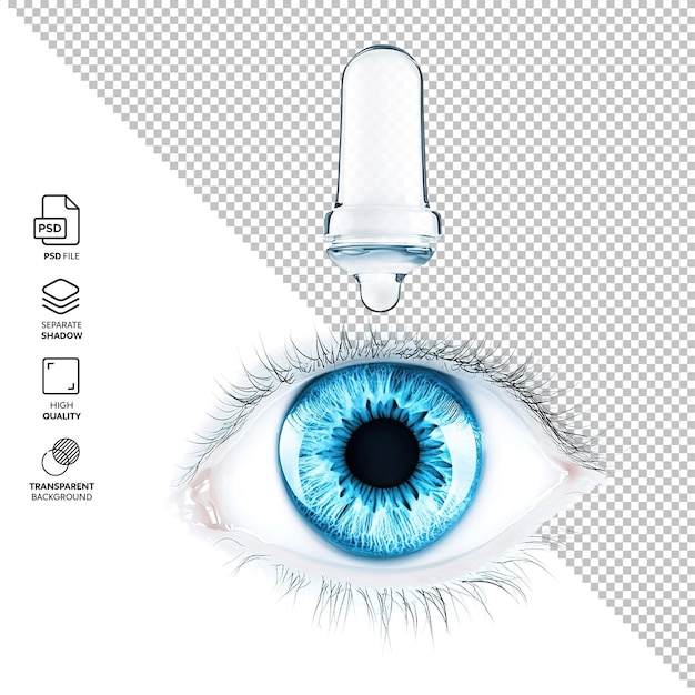 gouttes oculaires isolées sans fond