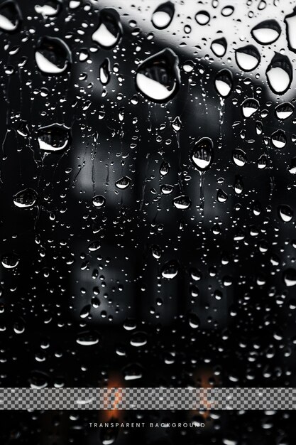 Des Gouttes De Pluie Sur Du Verre Transparent