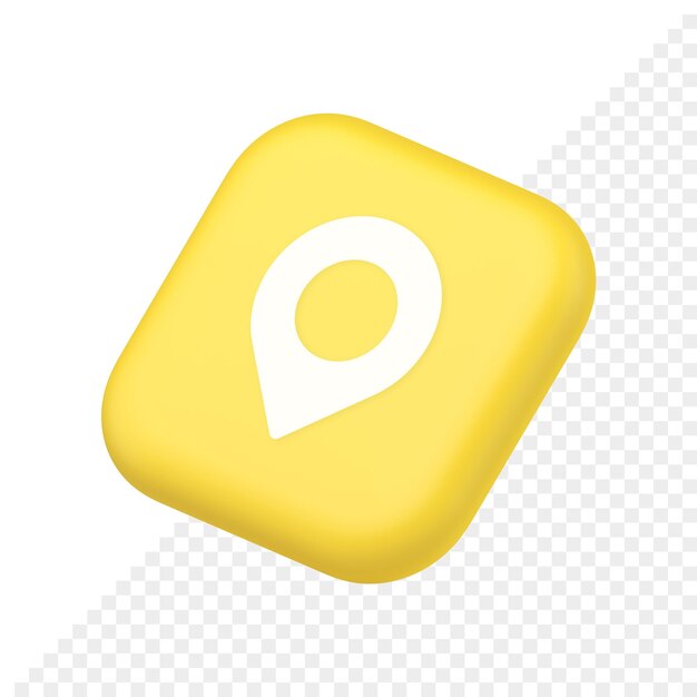 GPS mapa pin ubicación servicio botón dirección distancia puntero símbolo sitio web icono 3d renderizado