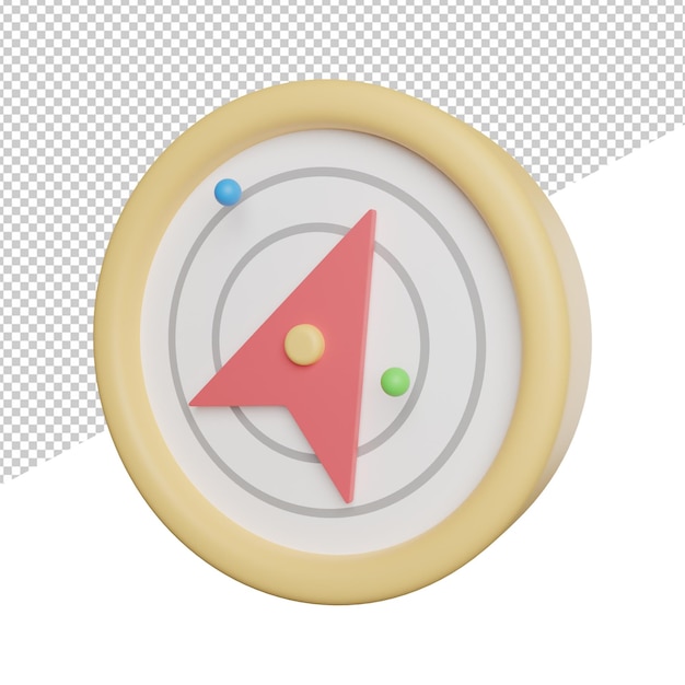PSD gps navigation way vista lateral iconos 3d que representan la ilustración sobre fondo transparente