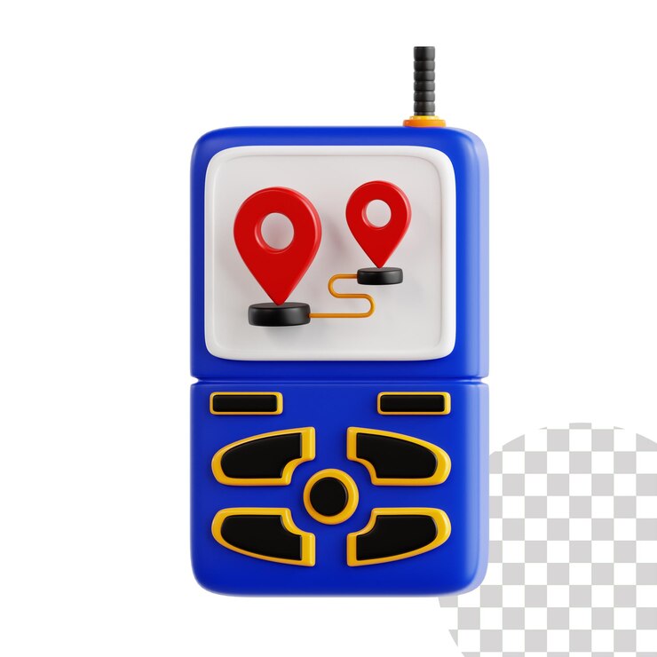 PSD gps tracker device 3d illustration