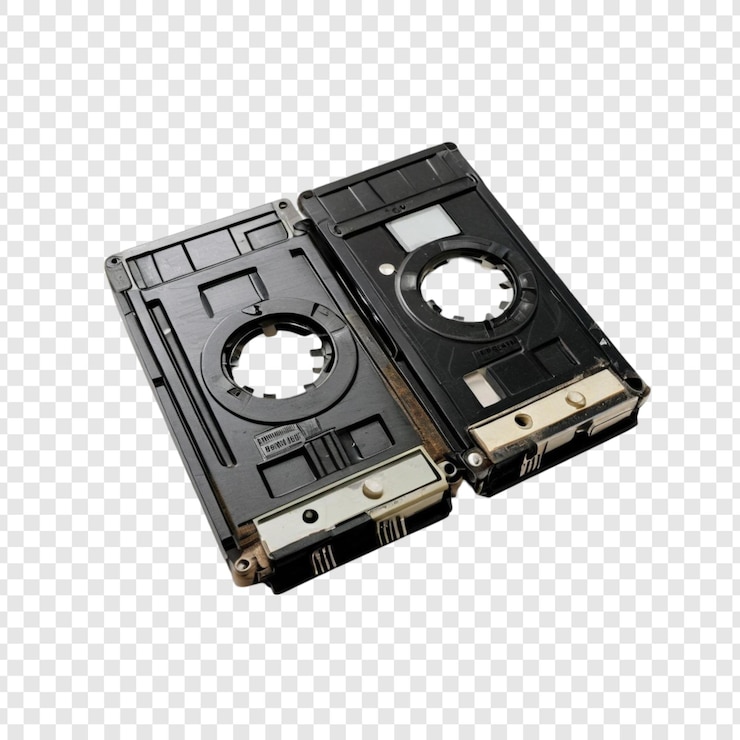 PSD grabadora de cassette rota de época dispositivo de reproducción de tecnología retro antiguo