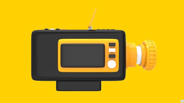 PSD grabadora de películas 3d cámara de video para películas o cine en vivo transmisión ilustración de icono aislado
