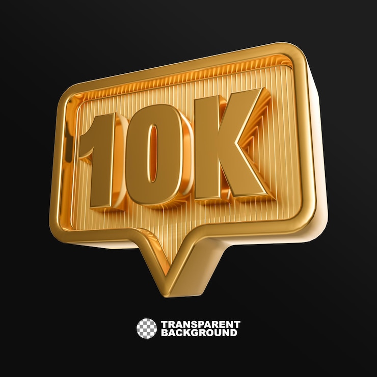PSD gracias 10k seguidores celebración oro