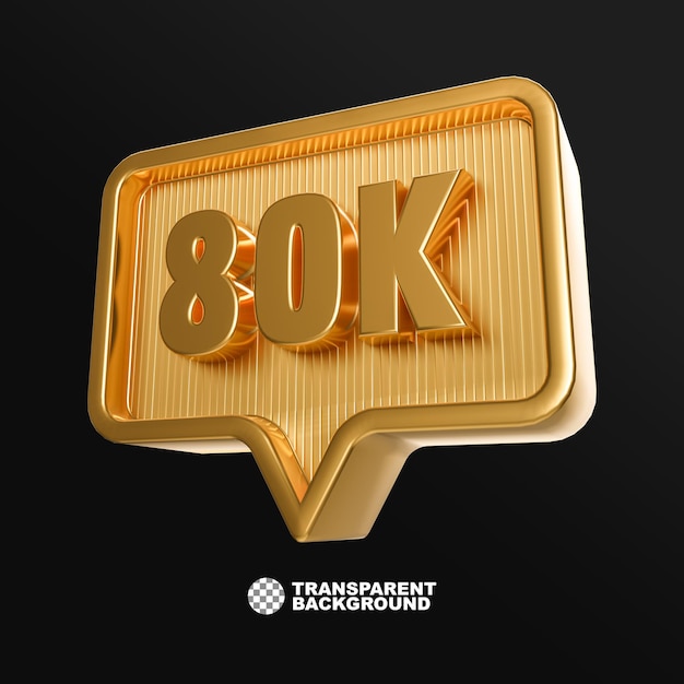 Gracias 80 mil seguidores celebración oro