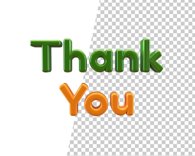 gracias texto 3d render