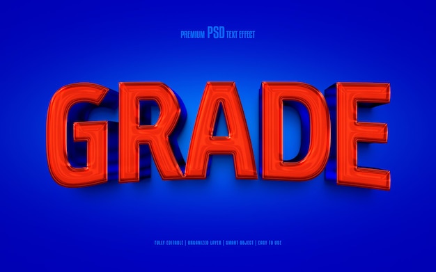 Grad 3d bearbeitbarer premium-psd-texteffekt