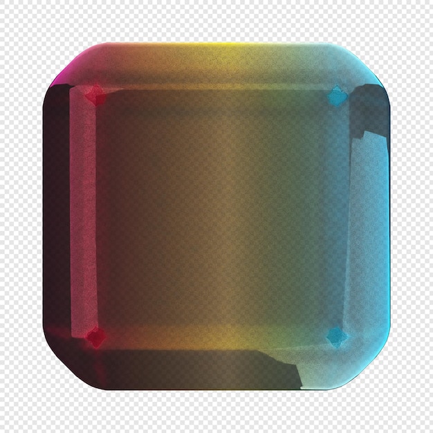 Gradien warna kaca geometris 3D