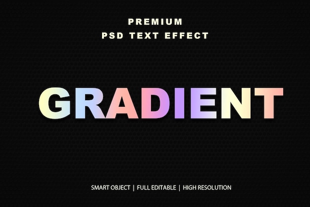 Gradient-bearbeitbarer Texteffekt