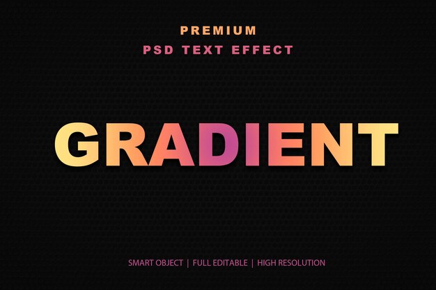 Gradient-bearbeitbarer Texteffekt