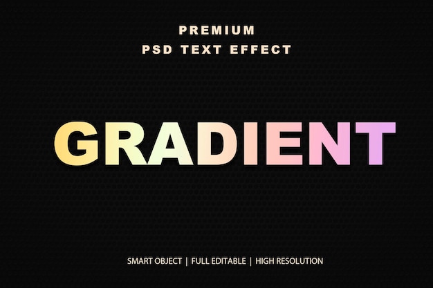 Gradient-bearbeitbarer Texteffekt