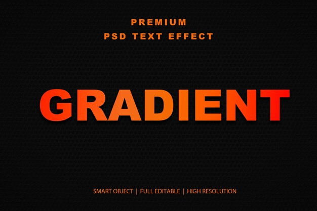 Gradient-bearbeitbarer Texteffekt