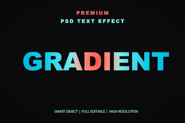 Gradient-bearbeitbarer Texteffekt