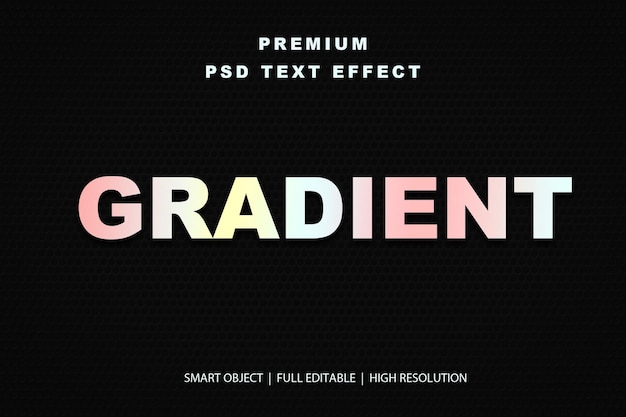 Gradient-bearbeitbarer Texteffekt
