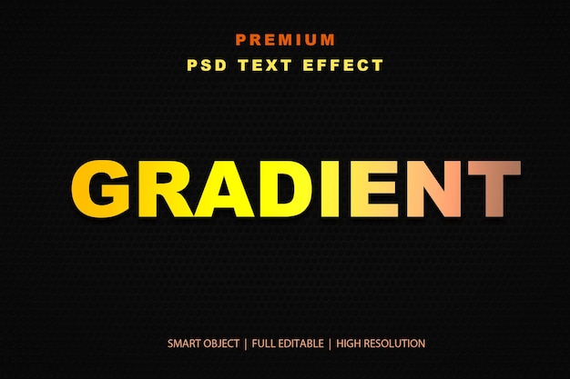 Gradient-bearbeitbarer Texteffekt