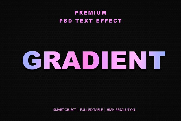 Gradient-bearbeitbarer Texteffekt