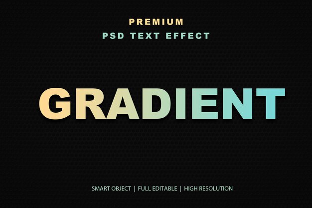 Gradient-bearbeitbarer Texteffekt