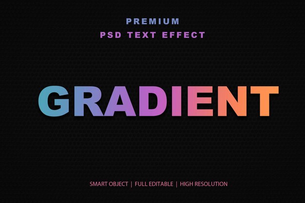 Gradient-bearbeitbarer Texteffekt