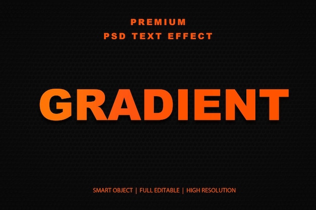 Gradient-bearbeitbarer Texteffekt