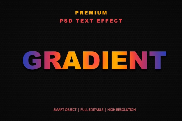 Gradient-bearbeitbarer Texteffekt