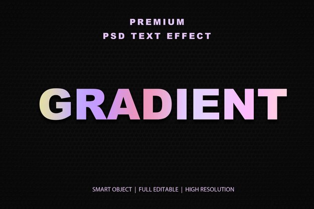 Gradient-bearbeitbarer Texteffekt