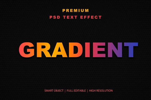 Gradient-bearbeitbarer Texteffekt