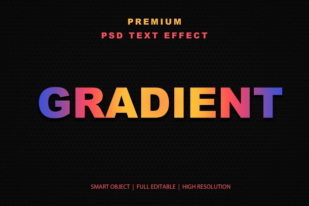 Gradient-bearbeitbarer Texteffekt
