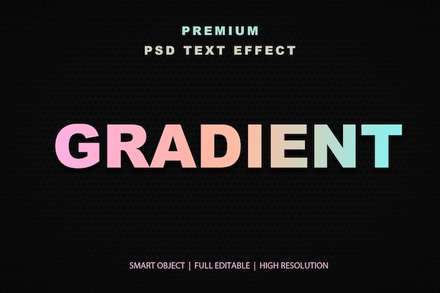 Gradient-bearbeitbarer Texteffekt