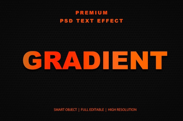 Gradient-bearbeitbarer Texteffekt