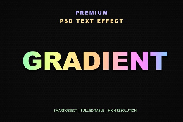 Gradient-bearbeitbarer Texteffekt