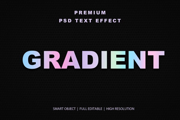 Gradient-bearbeitbarer Texteffekt