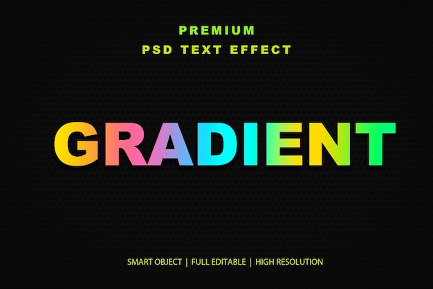 Gradient-bearbeitbarer Texteffekt