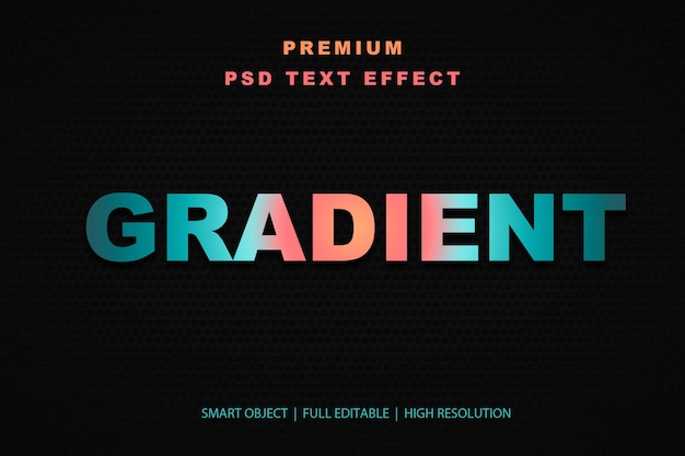 Gradient-bearbeitbarer Texteffekt