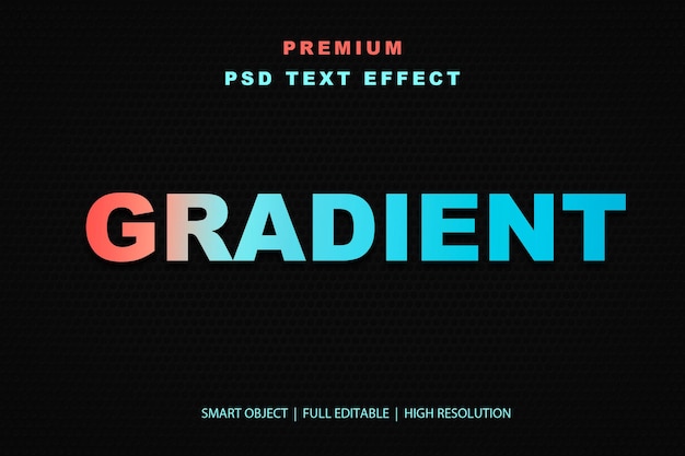 Gradient-bearbeitbarer Texteffekt