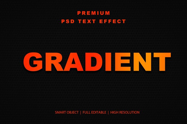 Gradient-bearbeitbarer Texteffekt